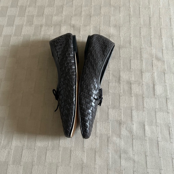 Freda Salvador Jada Square Toe Ballet Flats in Handwoven Leather in Espresso - Picture 11 of 15